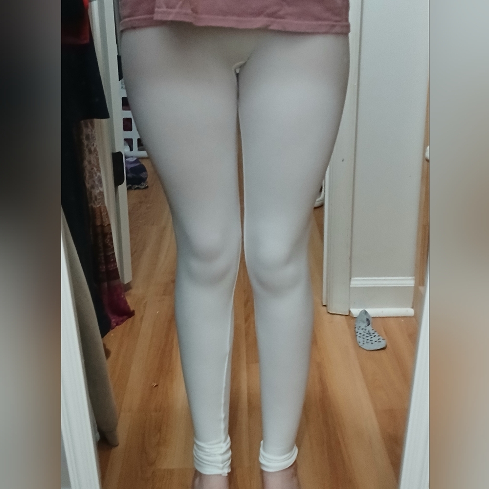 White footless tights from Warner